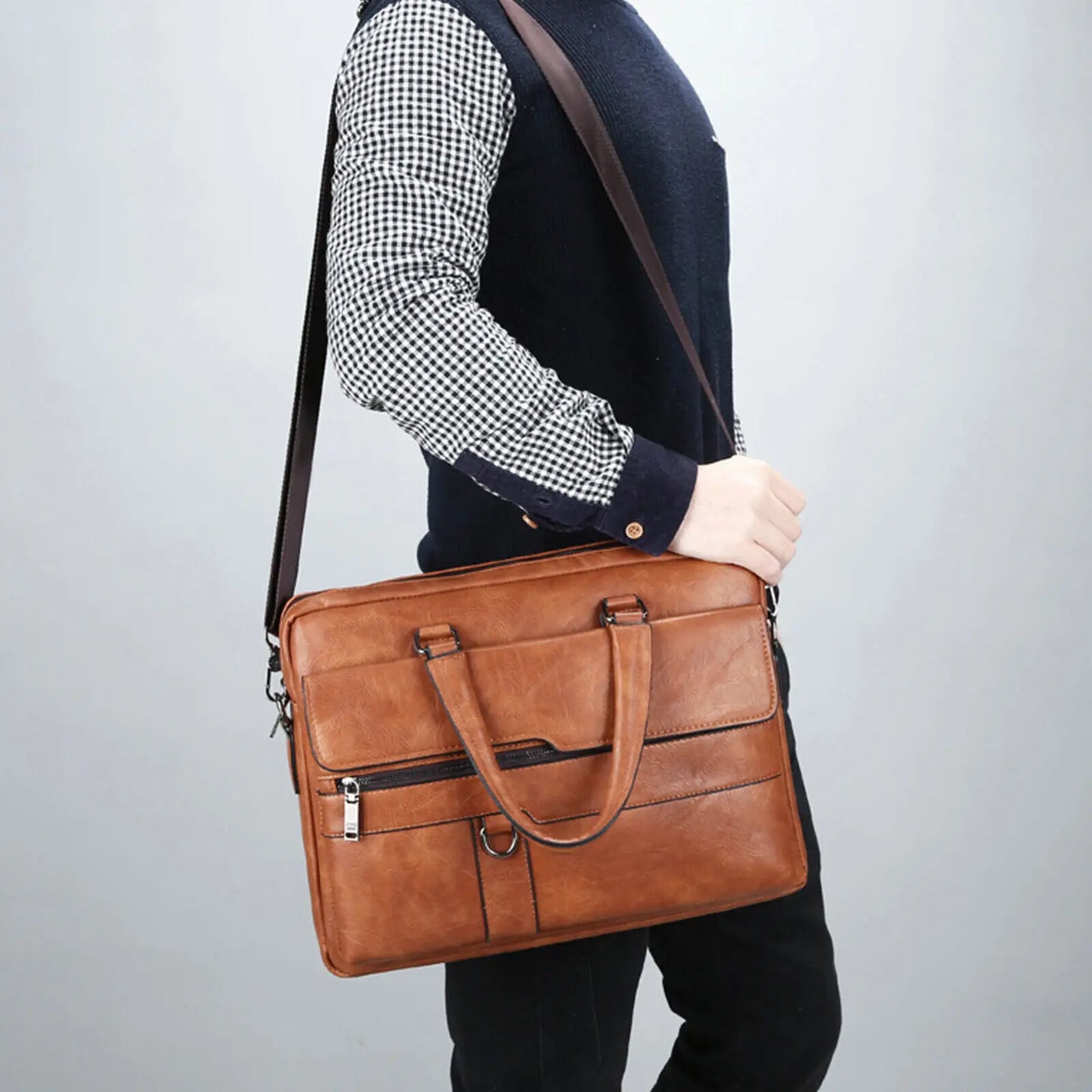 Mozart Leather Briefcase